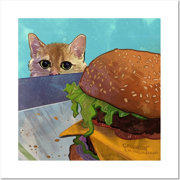 Longing for the Cheeseburger Wall Art by Catwheezie